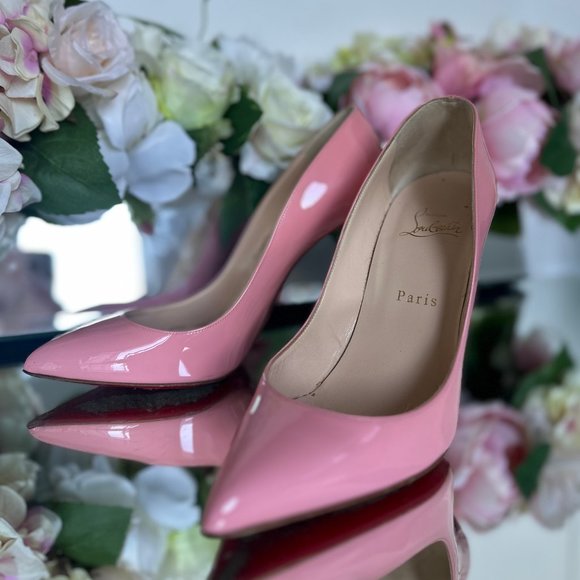 Christian Louboutin Pink 100 Patent Leather Pigalle Follies Pumps - Picture 3 of 7